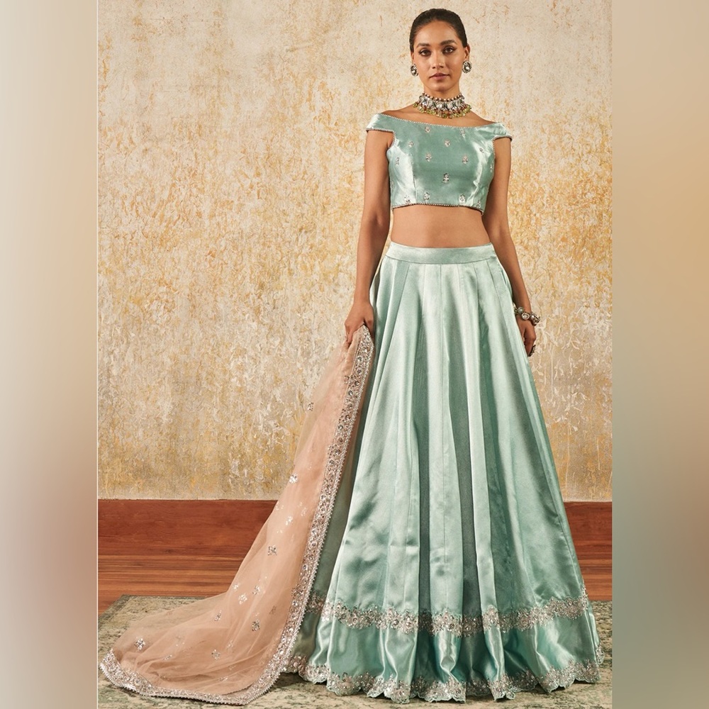 Light teal blue lehenga size S